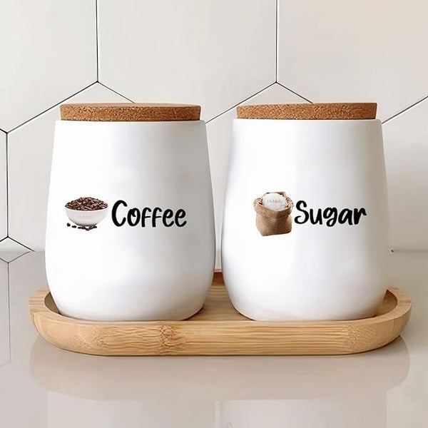 3D Kitchen Label Stickers (60 Stickers)