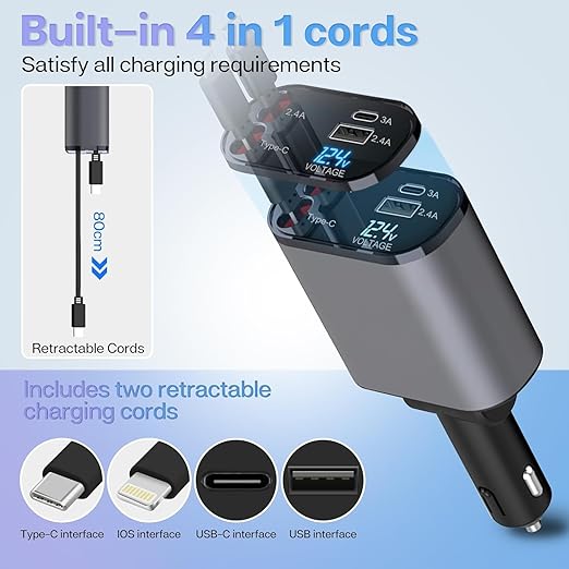 4 in 1 Car Charging Solution