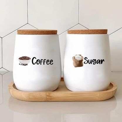 3D Kitchen Label Stickers (60 Stickers)
