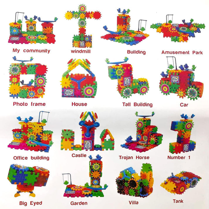 Gear Building Blocks (101 Pieces & 500+ Designs)