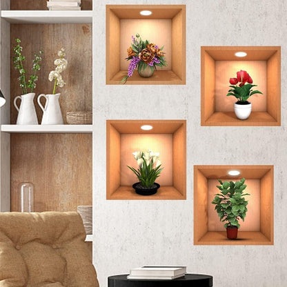 Golden 3D Wall Elegance Sticker