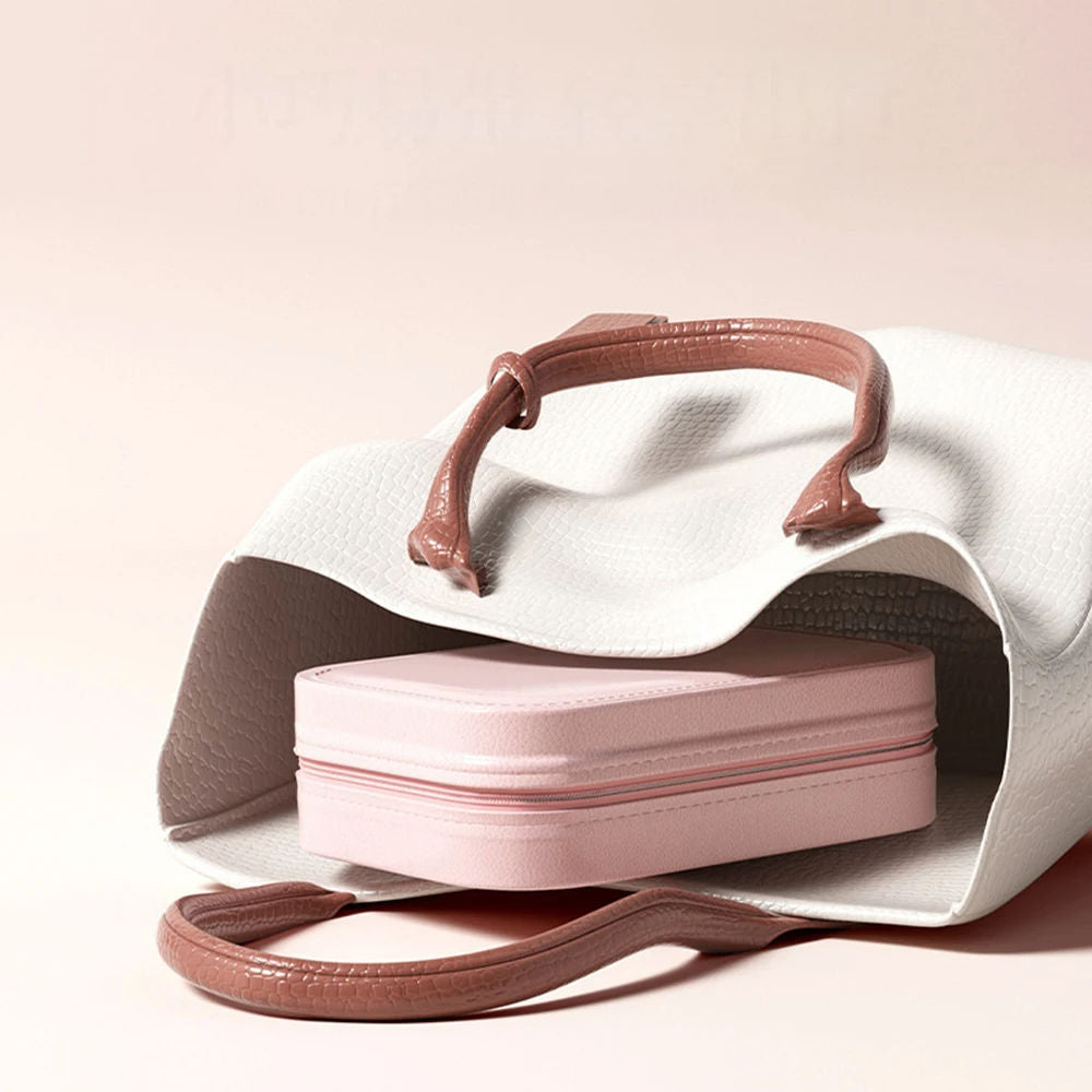 Compact Makeup Vanity with LED Mirror