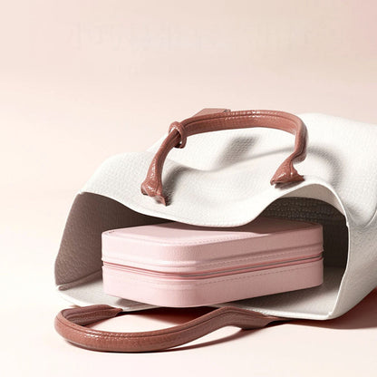 Compact Makeup Vanity with LED Mirror