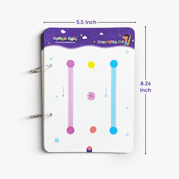 64 Pages Reusable Tracing Line book to improve HANDWRITING For kids