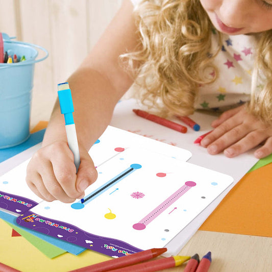 64 Pages Reusable Tracing Line book to improve HANDWRITING For kids