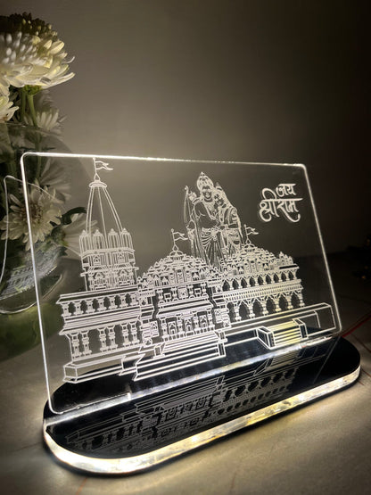 Ayodhya Ram Mandir 3D Acrylic illusion Lamp